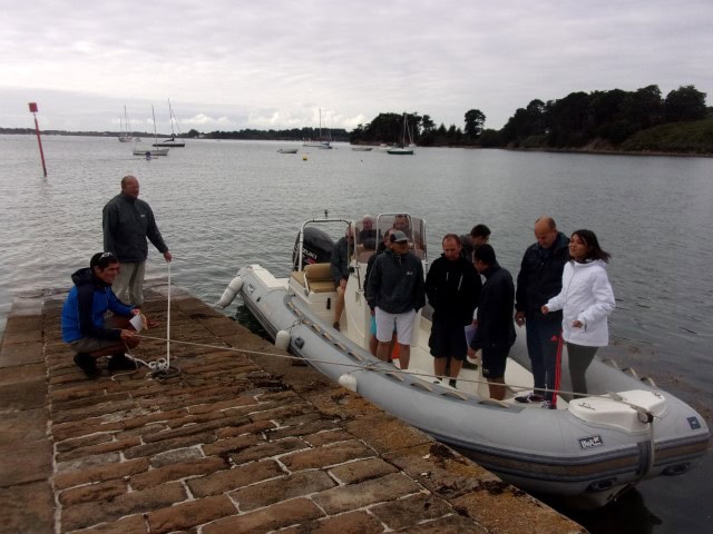 rallye nautique en semi rigide dans le golfe du morbihan avec nautic sport , séminaire d'entreprise