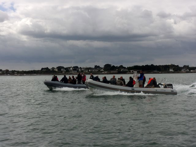 rallye nautique en semi rigide dans le golfe du morbihan avec nautic sport , séminaire d'entreprise