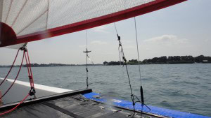 à bord d'un voilier cata nacra