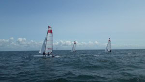 raid en catamaran nacra : course entre voiliers
