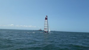 voilier et cata nacra au large de carnac